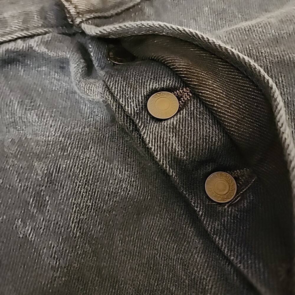 Levis Mens 501 Button Fly Jeans Sz 32x30 Dark Wash 100% Cotton - Picture 16 of 16